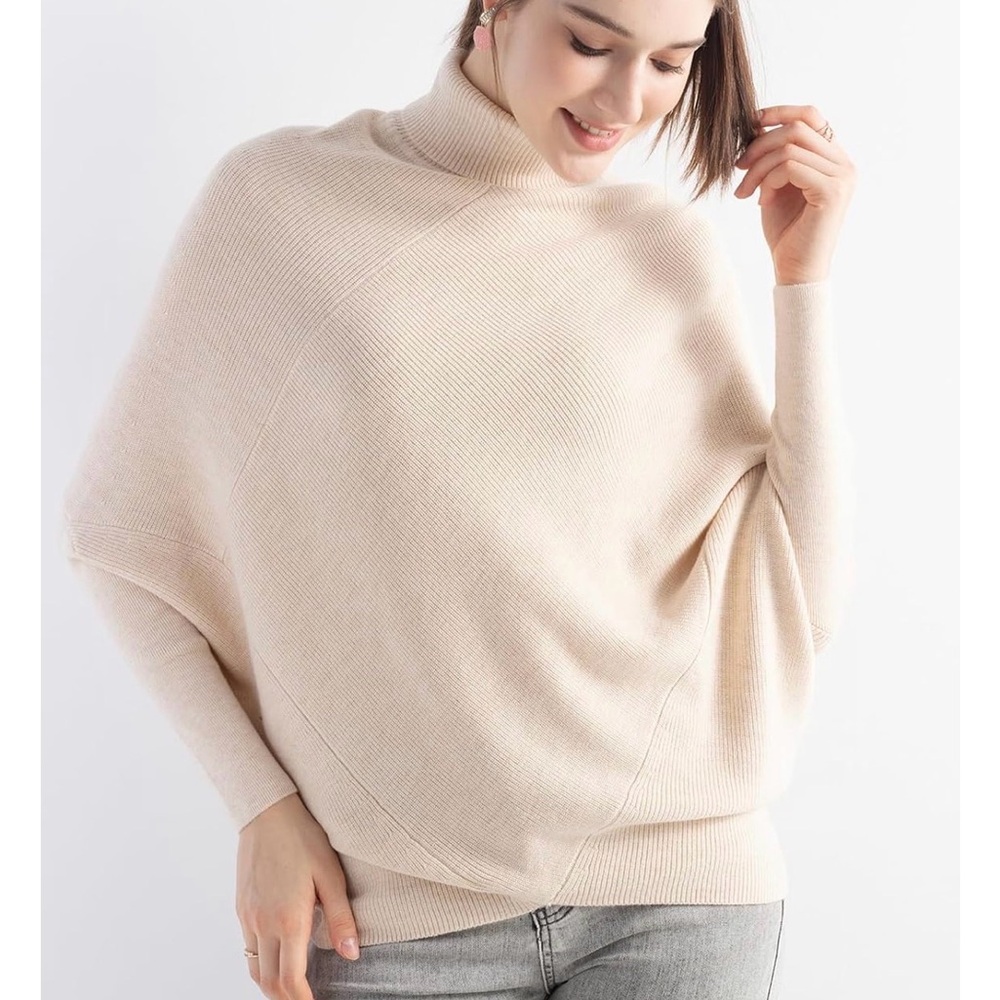 Chic Beige Turtleneck Sweater